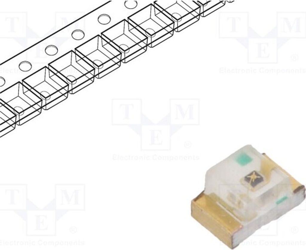 5x IR Sender 940nm transparent 1,2÷30mW 120° 20mA SMD 1,2÷1,6V KP-2012F3C Infraro