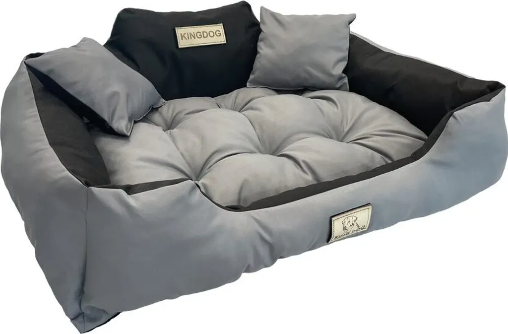 KINGDOG Cuccia Personalizzata 75x65 cm Impermeabile - Grigio Scuro