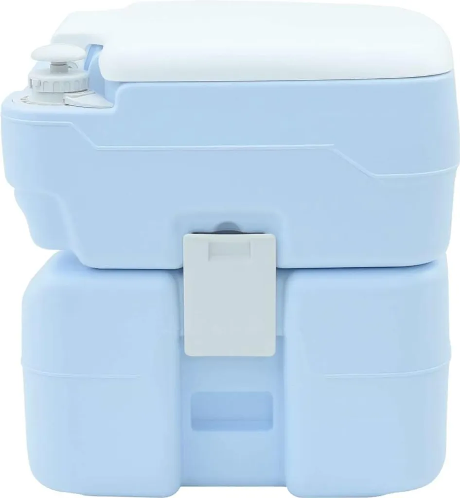 Toilettes de camping ergonomiques bleues - Structure robuste 42 cm