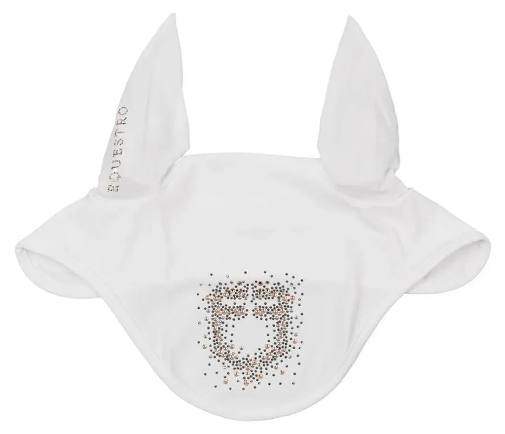 Bonnet pour Cheval Equestro Stones Blanc Full Protection et Élégance