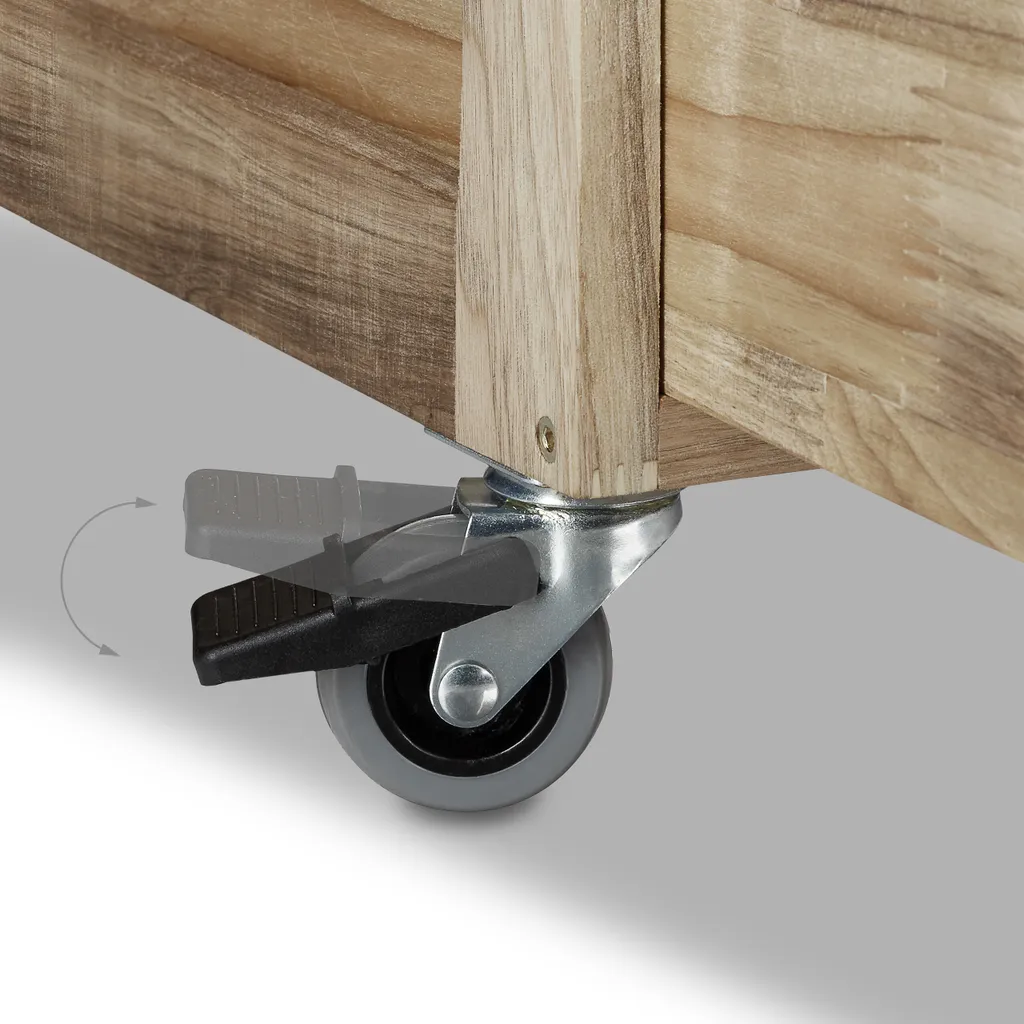 Gagnez de la Place avec ce Caisson en Noyer Compact à 3 Compartiments - 4
