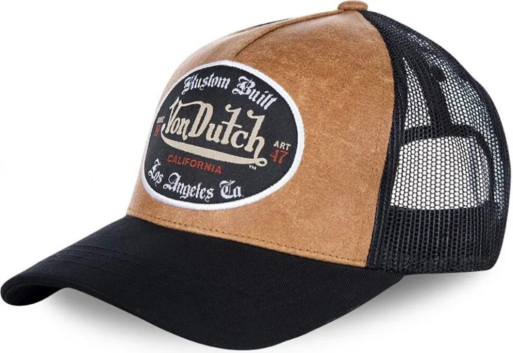 Casquette Von Dutch GRLB Marron - Bonnet Trucker Authentique Vintage