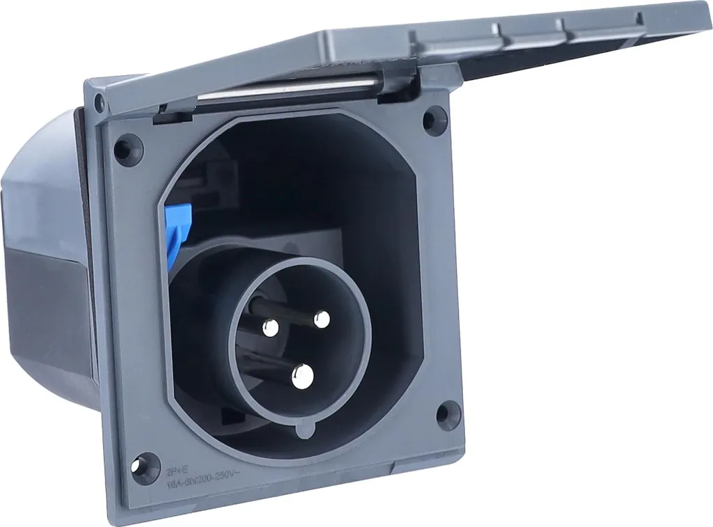 Raccord CEE 16A pour rallonge de chantier 230V - Fiche AS Schwabe 61492
