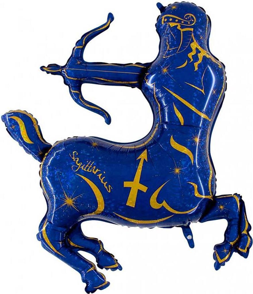 Shape Folienballon "Sternzeichen Schütze" Blau