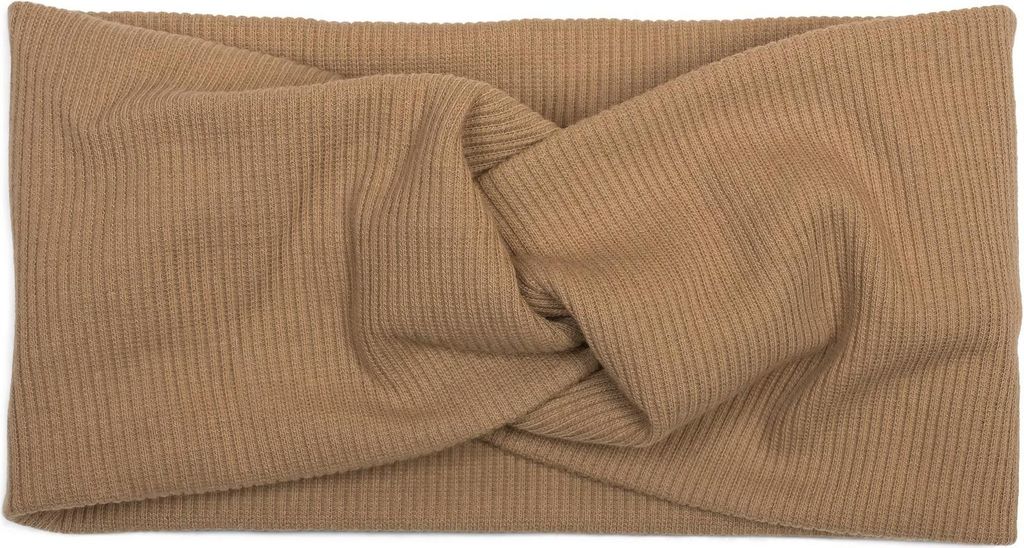 styleBREAKER Damen Haarband mit Twist Knoten in Feinripp Optik | Weiches Stirnband für Sport und Alltag | One Size elastisch