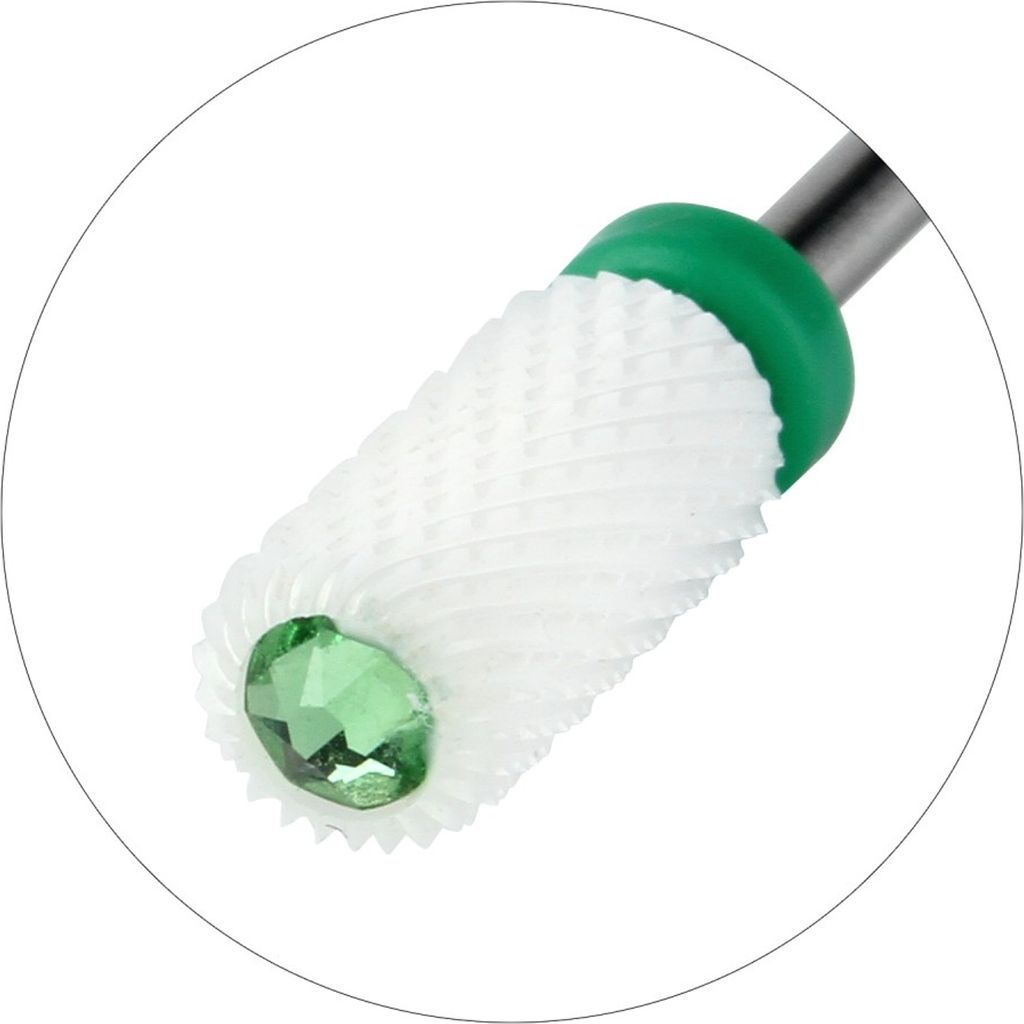 JCMaster MCE475M1, Profi Keramik Bit zylinderförmig mit Crystal Maniküre/Pediküre, grob, Standardmaße