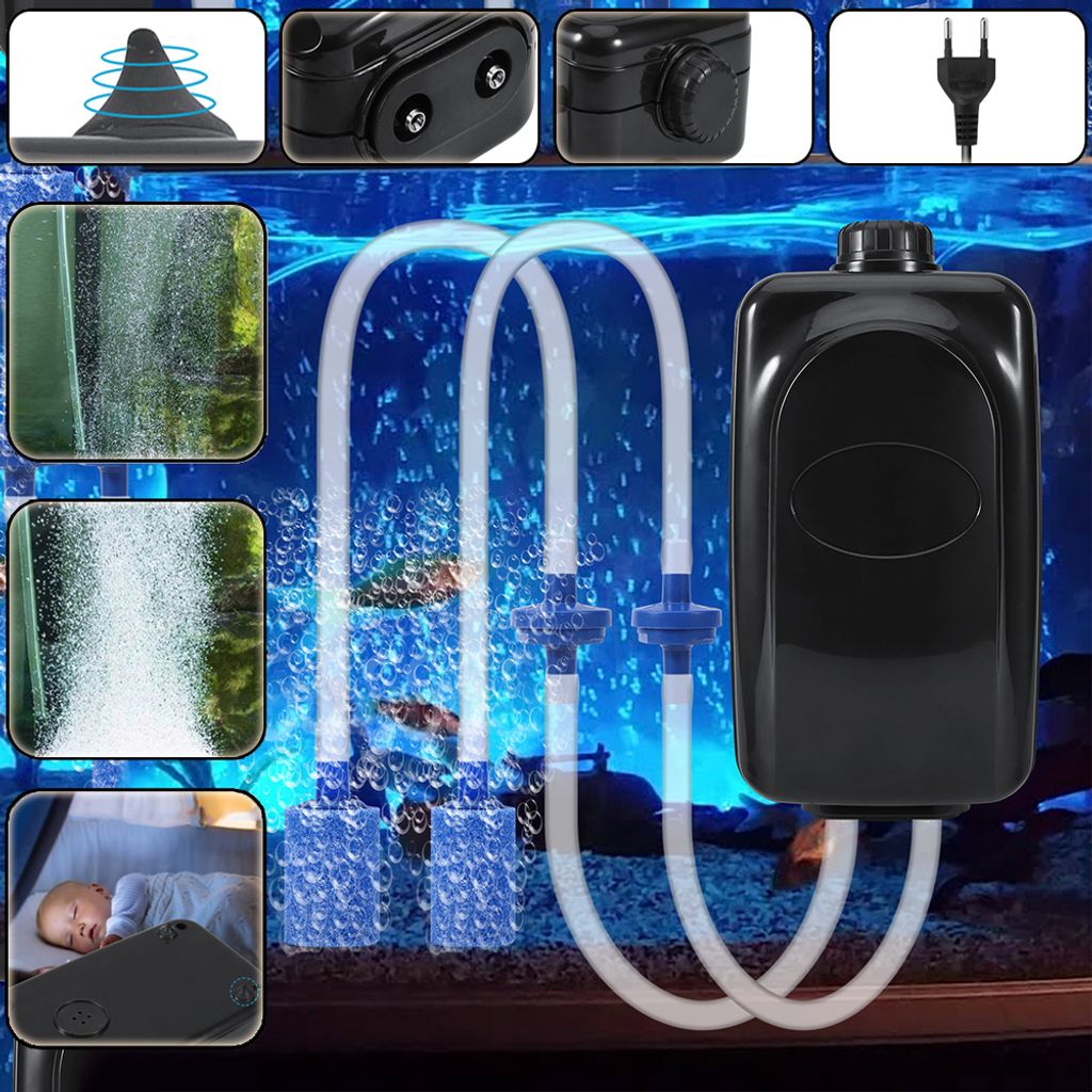 USB Aquarium Luftpumpe, Mini Aquarium Sauerstoff Luftpumpe, ultra
