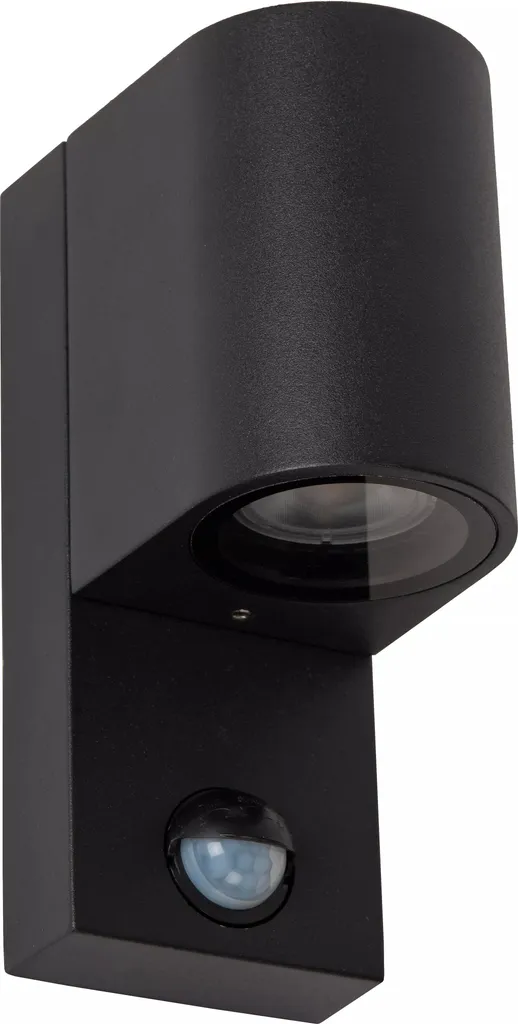 Applique murale aluminium IP65 ZARO noire, éclairage extérieur détecteur