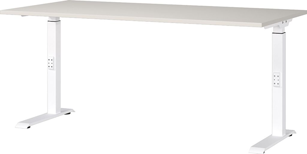 Schreibtisch 160cm, grau/weiß, DUBA-01
