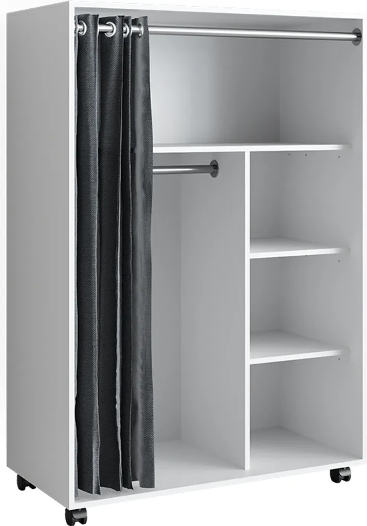 Meuble de Rangement Blanc 100x146 cm Vicco Doros pour Petit Espace