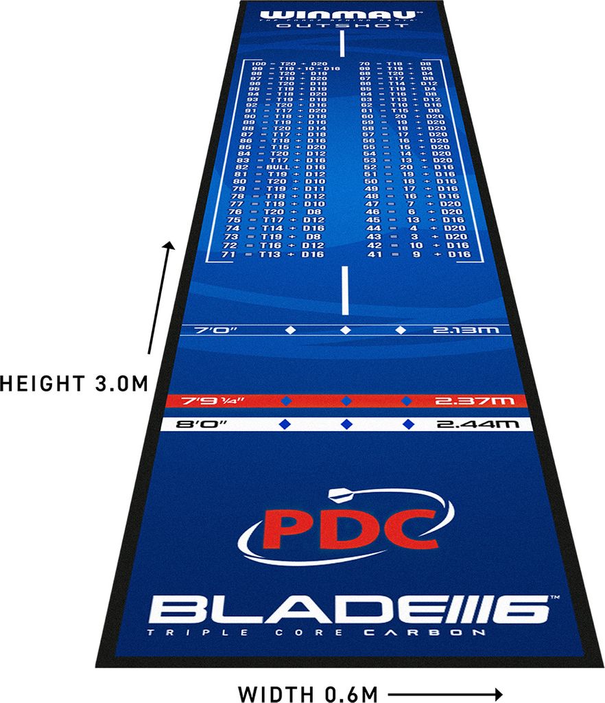 Winmau Dartmatte Outshot blue 8209 Produktbild 