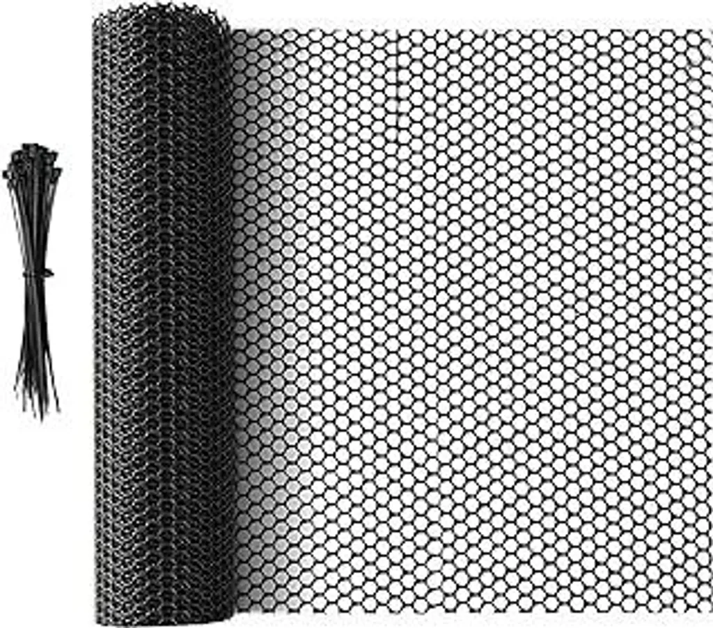 Recinzione a rete in plastica da 5 m × 40 cm, versatile recinzione nera per animali con rete, tagliabile su misura, resistente, ideale come protezione per alberi, barriera per gatti, cani e conigli e protezione per piante - 1