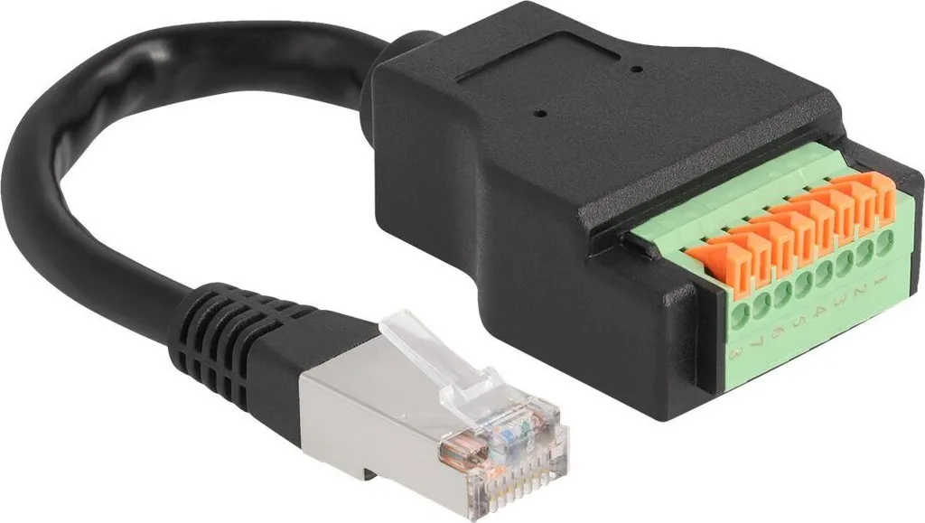 Câble de Test RJ45 vers Bornier 8 Broches pour Domotique et Alarme