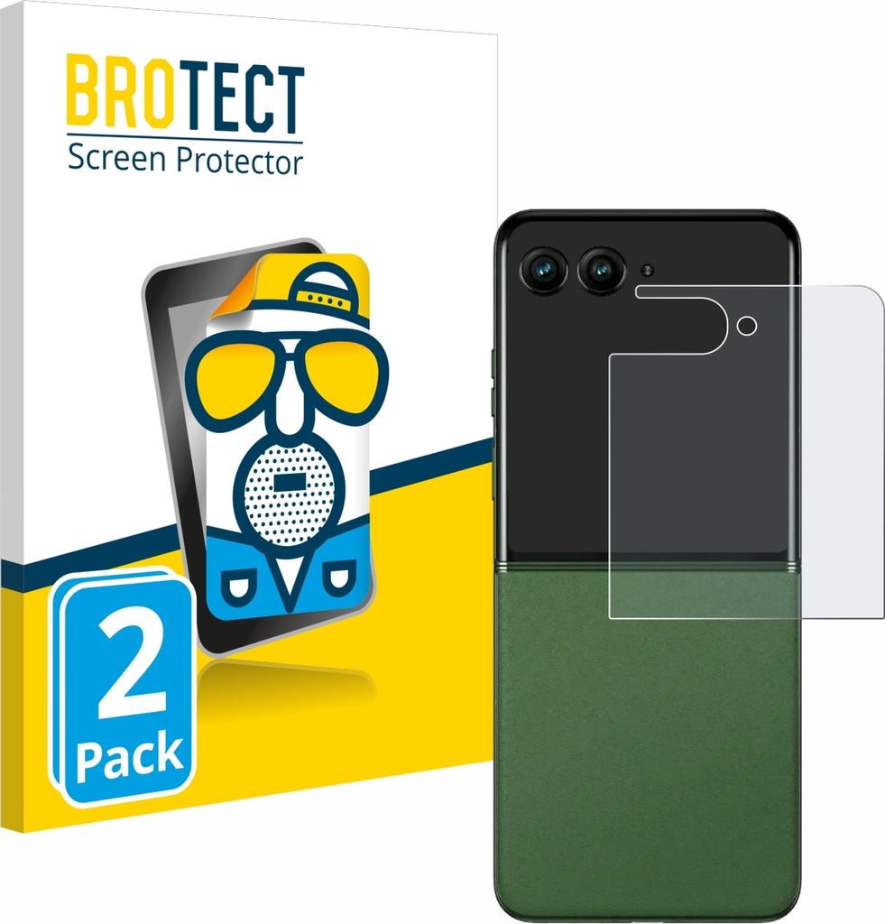 2x BROTECT Schutzfolie für Motorola Razr 50 Ultra (Hinteres Display) Displayschutz Displayschutzfolie Folie Matt Entspiegelungsfolie