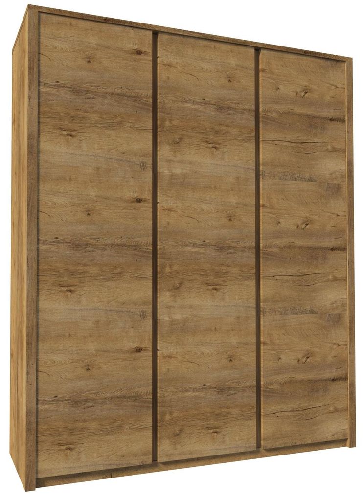 Kleiderschrank Montana Mehrzweckschrank 166cm eiche lefkas grifflos
