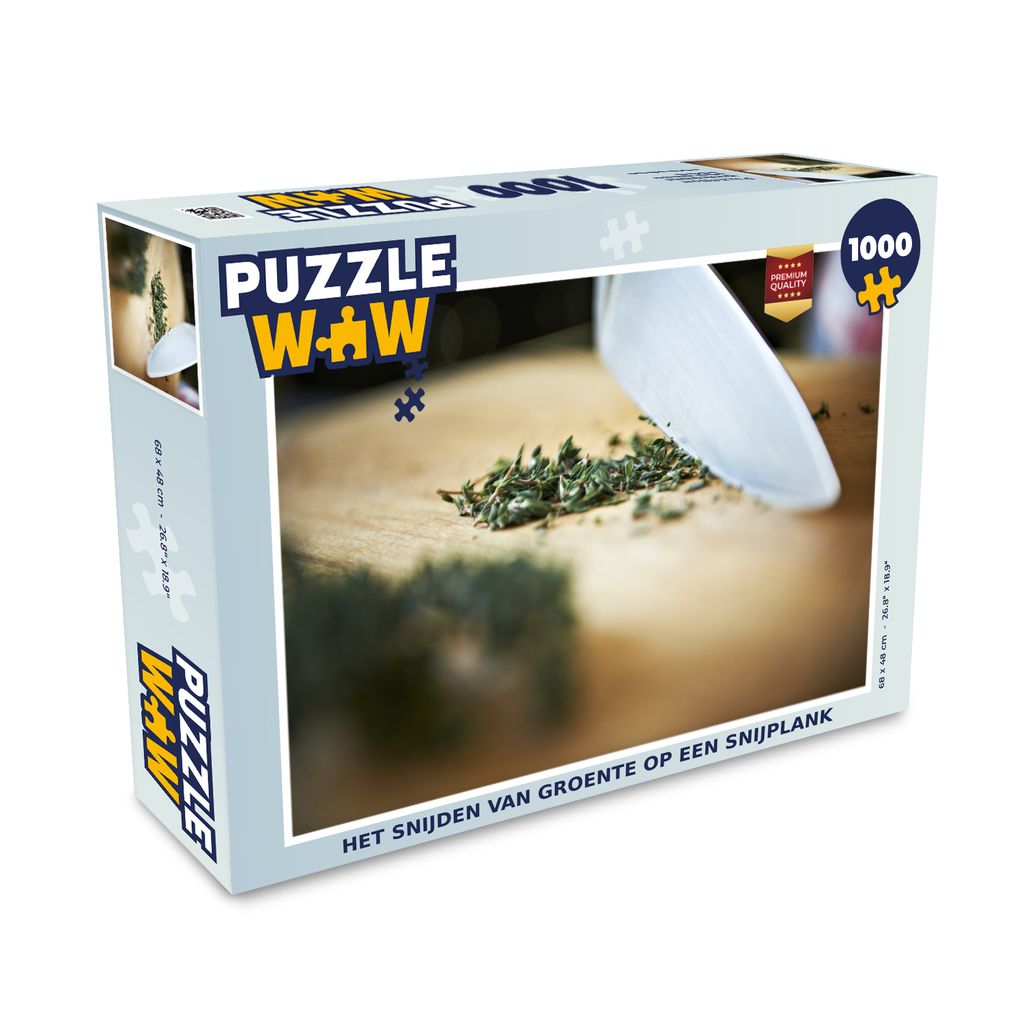 MuchoWow Puzzle 1000 Teile Schneiden von Gemüse auf einem Schneidebrett - Erwachsene - Rätsel