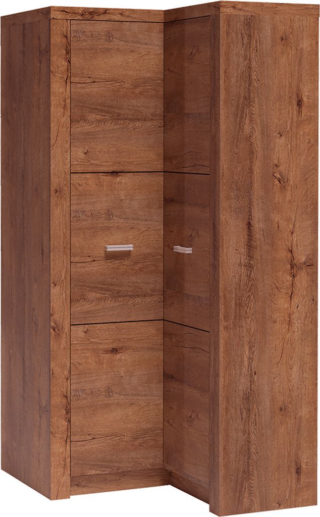 Eckkleiderschrank links modern in Esche hell INGENIO-161