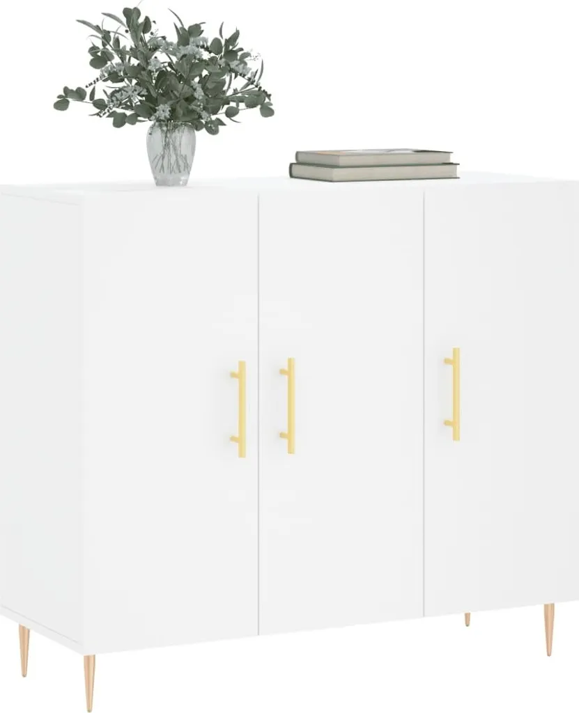 vidaXL Credenza bianca 90x34x80 cm materiale a base di legno - 3