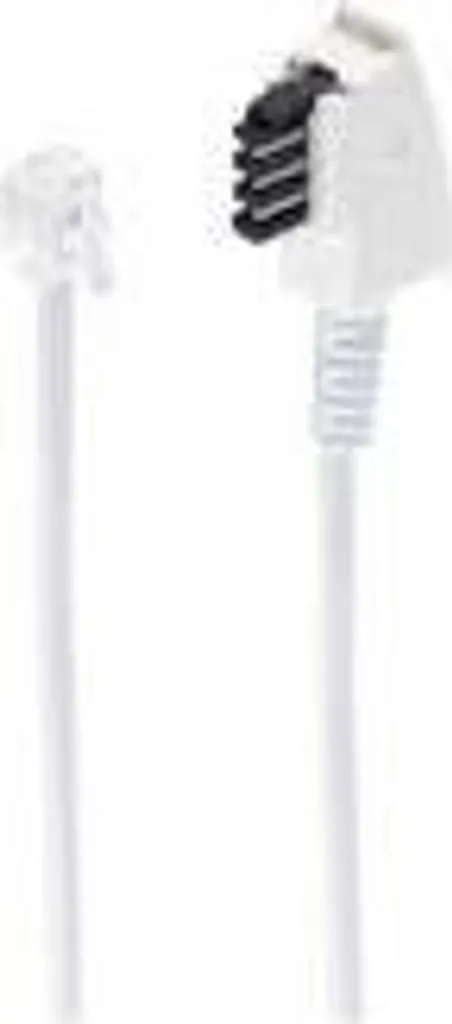 Câble de raccordement téléphonique TAE-F vers RJ11 6/4 blanc de 6,0m