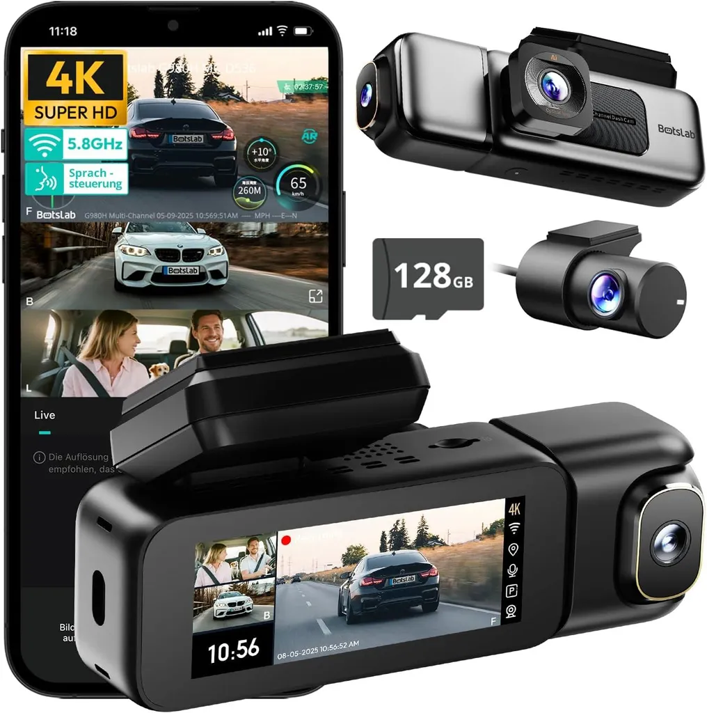 Dashcam voiture 4K pour surveillance trajet et protection contre les litiges