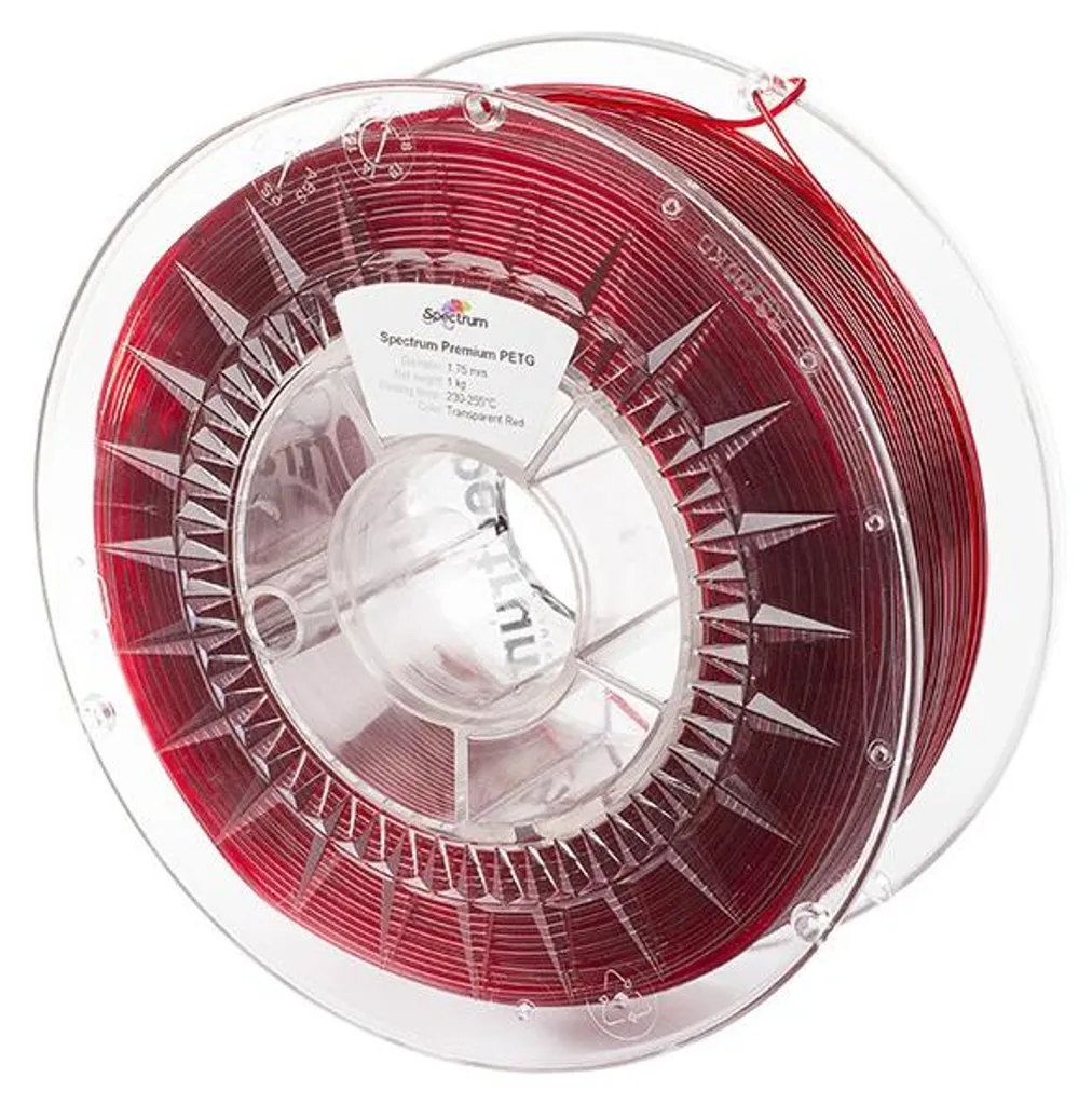 Spectrum 80050 Filament Premium PET-G Rouge Transparent 1.75mm 1kg