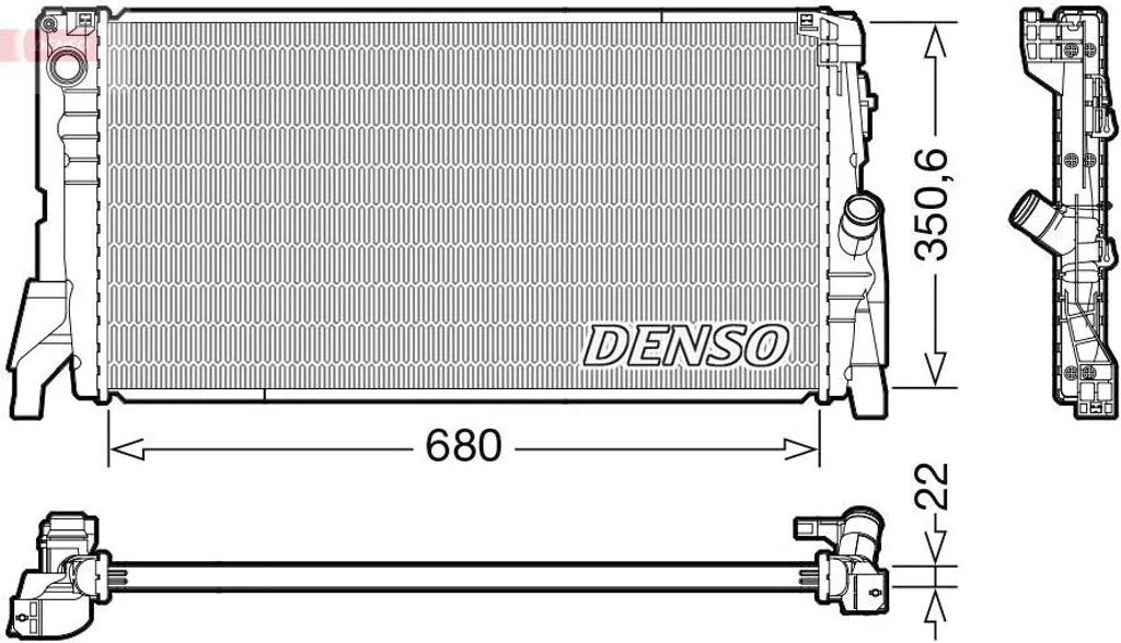 Radiateur de refroidissement moteur pour MINI F55 - Qualité DENSO OE