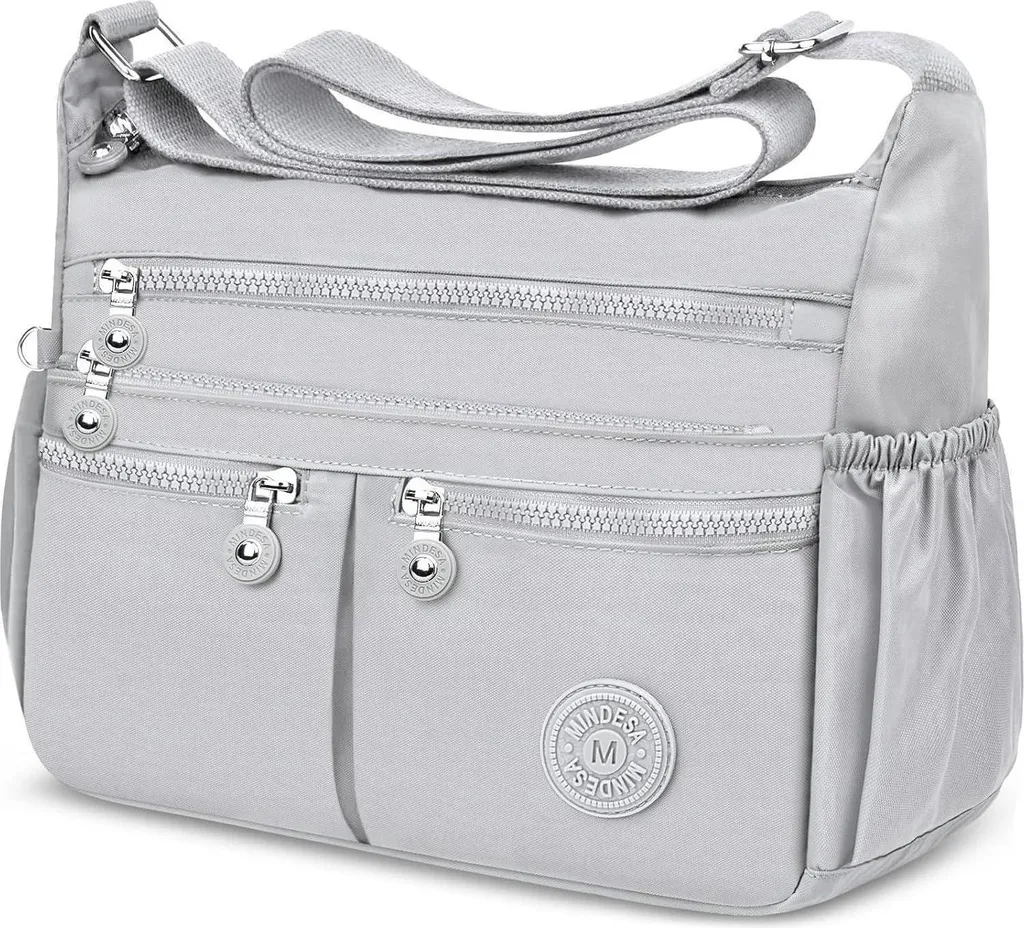 Borsa a Tracolla TEUEN Grande per Viaggi - Nylon Antifurto e Impermeabile - 8