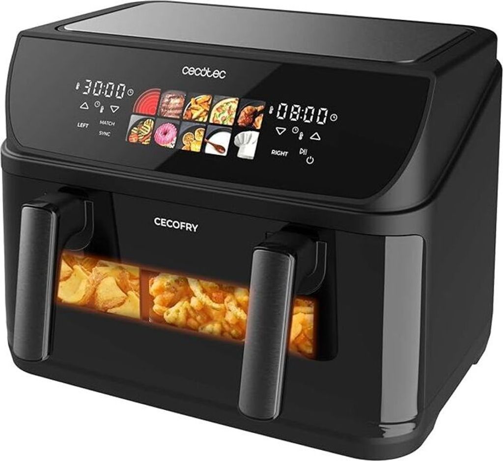 Cecotec Heißluftfritteuse 10L Grillplatte Grill Doppelte Produktbild 