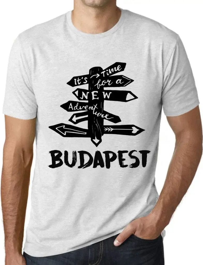 Herren Grafik T-Shirt Es ist Zeit für ein neues Abenteuer in Budapest – It’s Time For A New Adventure In Budapest – Öko-Verantwortlich Vintage
