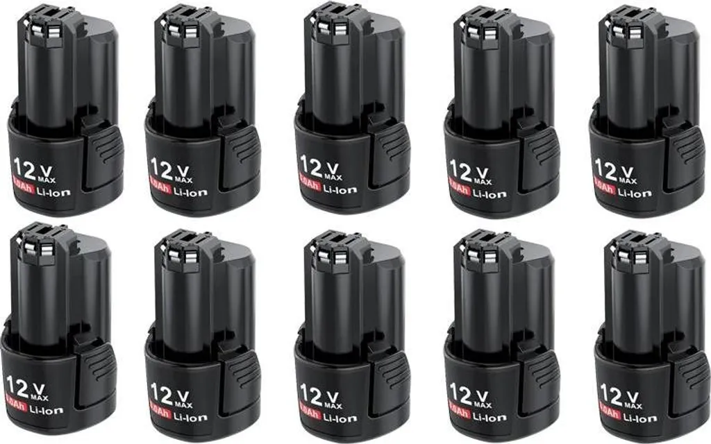 Batterie Li-Ion 12V 3000mAh haute capacité pour Bosch - Pack de 10