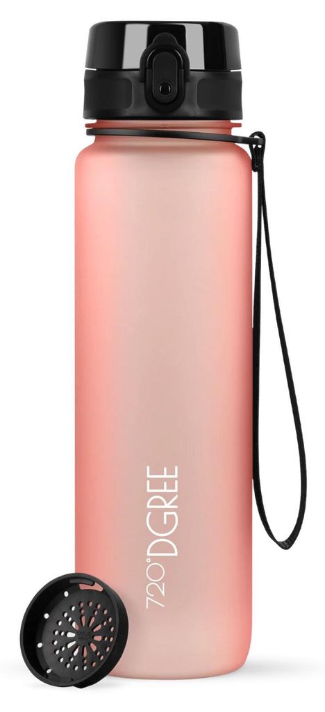 720°DGREE Trinkflasche uberBottle softTouch mit Sieb flamingo pink 1l