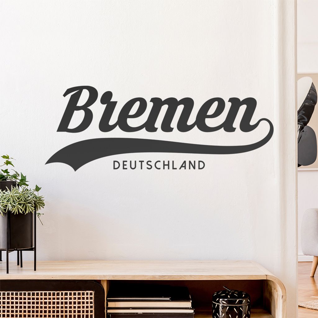 Bremen Deutschland Wandtattoo Wandaufkleber Wall Sticker - Dekoration, Küche, Wohnzimmer, Schlafzimmer, Badezimmer
