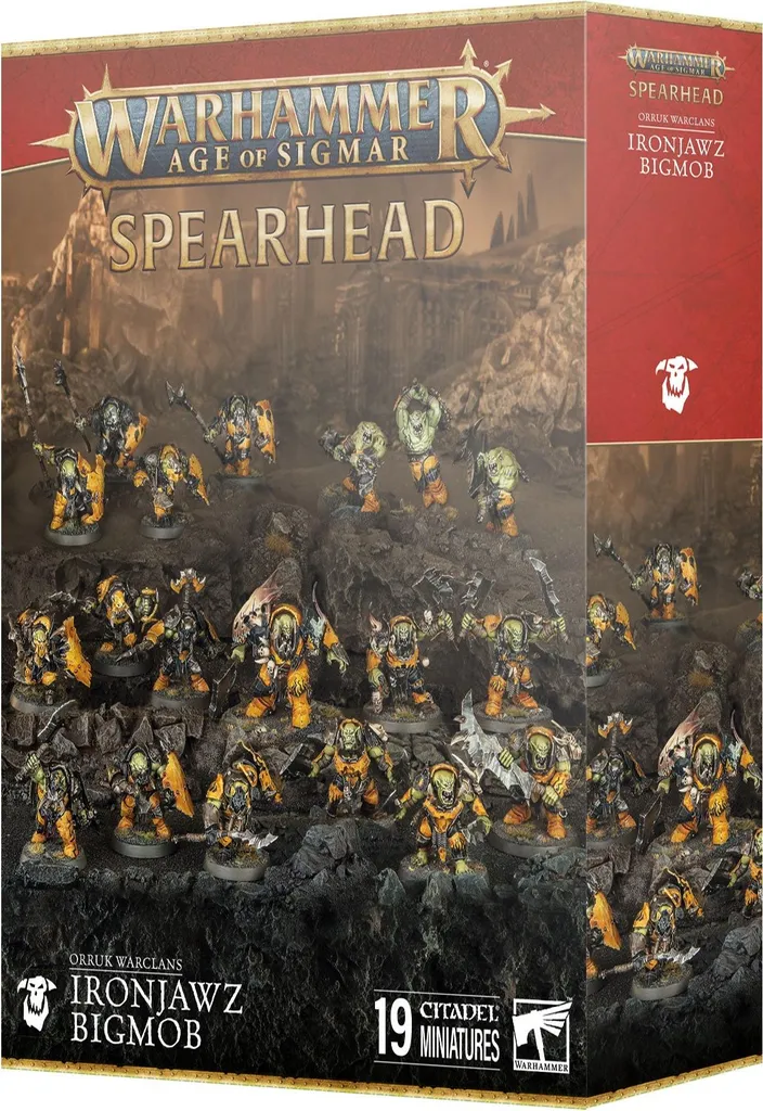Set de jeu Orruk Warclans Ironjawz Bigmob avec figurines de choc