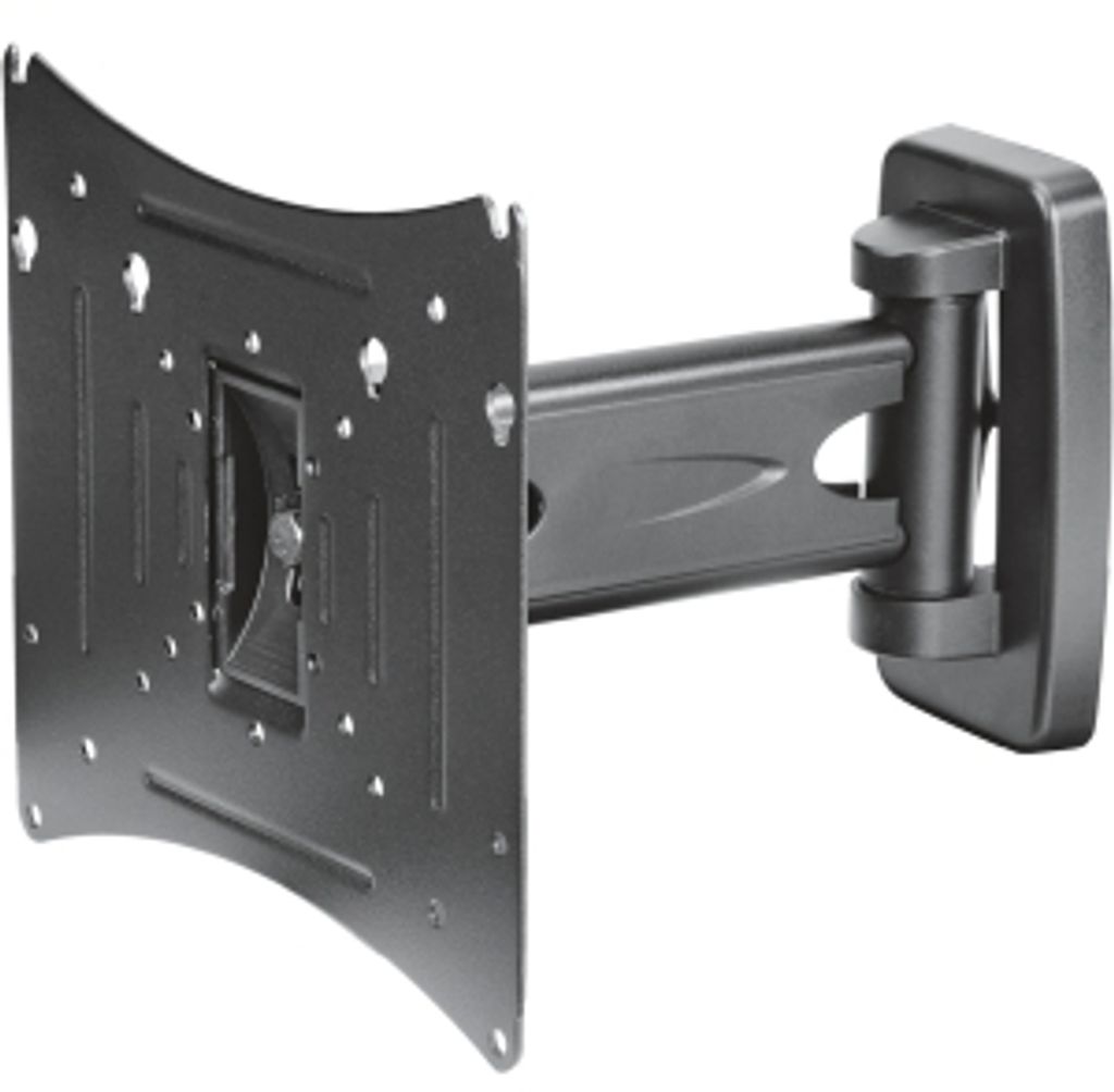 Hama "Next Light" LCD/PL/LED Wall Brac., VESA200x200, tilt./swivel., 1arm, black, 30 kg, Edelstahl, Schwarz