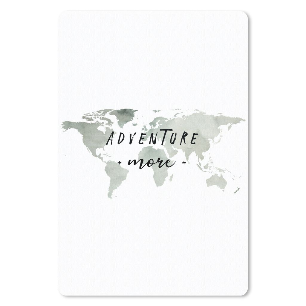 MuchoWow Mauspad Mousepad Weltkarte - Aquarellfarbe - Abenteuer 18x27 cm - Mousepads - Maus Mat - Pad - Mausunterlage