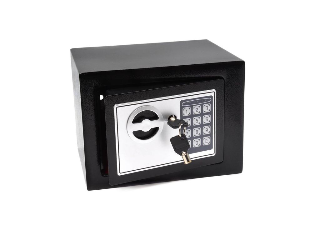 Safe 21x17x17cm Tresor mit Code elektronisches Schloss Panzerschrank Geldschrank G910