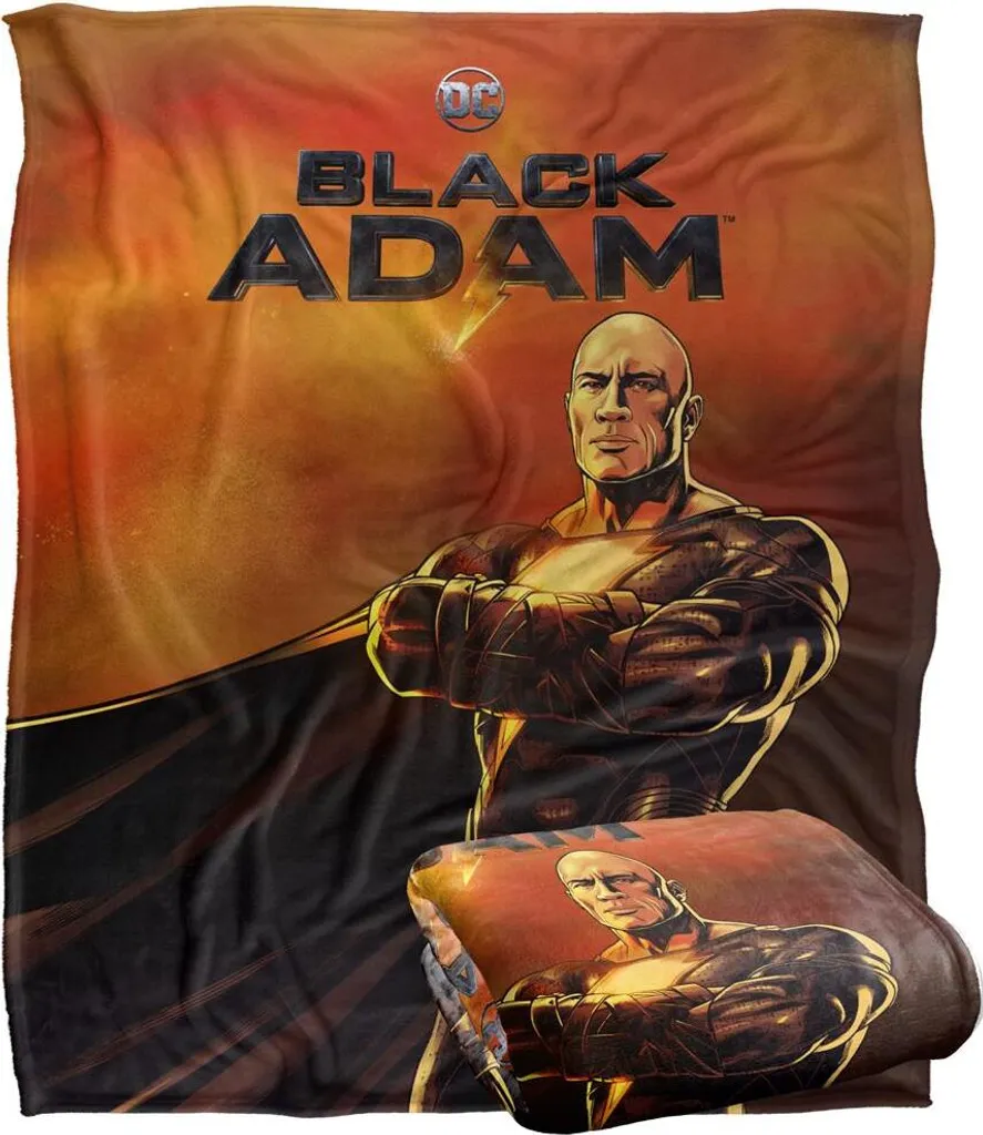 Plaid Black Adam DC Comics Taille Unique - Couverture de Lit Colorée - 2