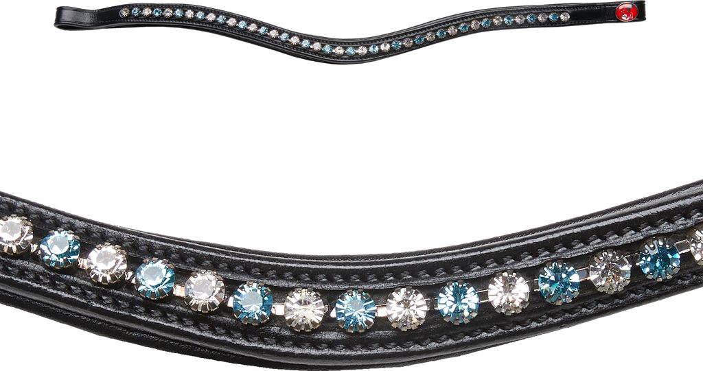 Kieffer Stirnriemen für Trense - Crystal Topaz - Warmblut Produktbild 