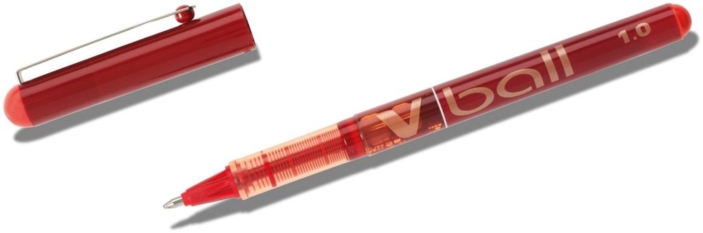 Tintenroller V-Ball 1.0 0,6mm rot Packung mit 12 Stück