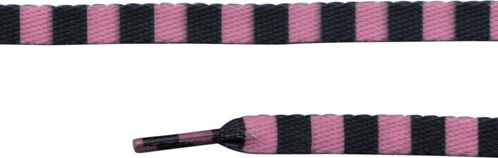 Schnürsenkel - rosa-schwarz Vierecke - ca. 110 x 1 cm - Schuhband