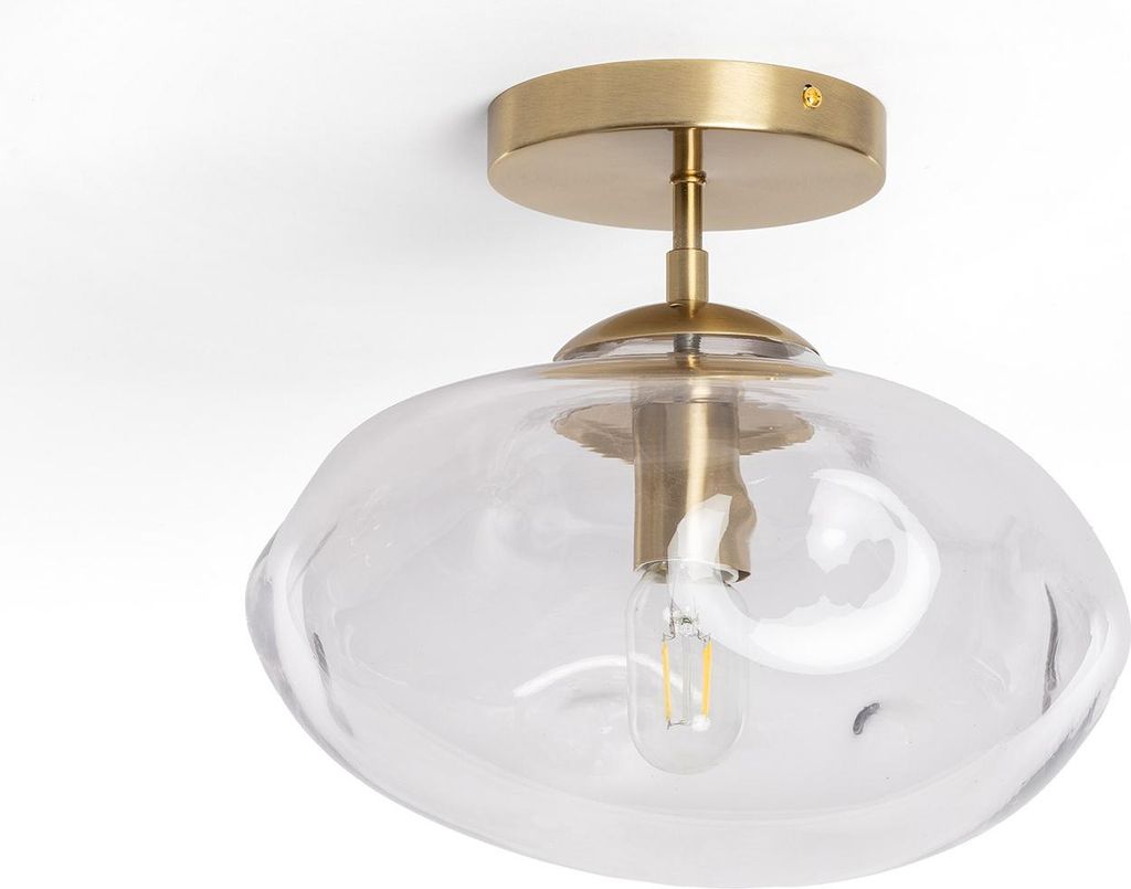 Deckenleuchte Metall und Glas Halych Transparent Produktbild 