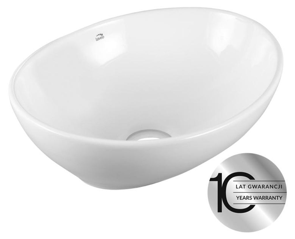 Laveo DESNA VUD_6241 Aufsatzwaschbecken, weiß