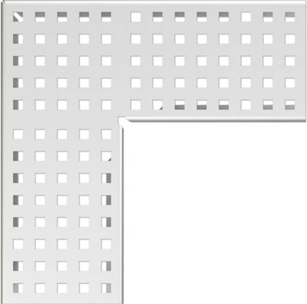 Alcadrain Eckiger Rost für Entwässerungsrinne für Fassaden-und Terrassenentwässerung MW 8/8 Edelstahl 249 mm x 100 mm x