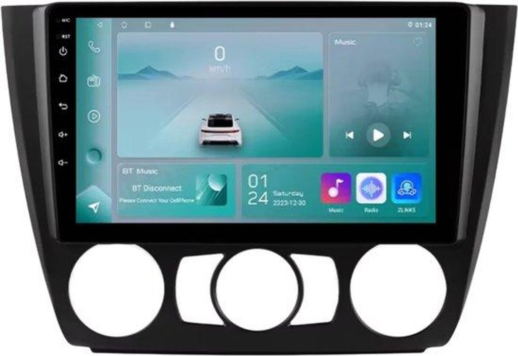 Autoradio mit Bluetooth und CarPlay für BMW 1er (E81/E82/E87/E88) (2004–2011) – Kompatibel mit Apple und Android – Stereoanlage – Navigati...
