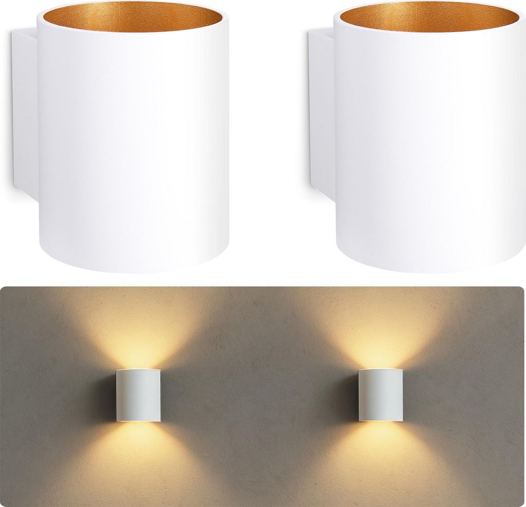 SSC-LUXon TUANI 2er Set Wandlampe Innen weiß gold - moderne Produktbild 