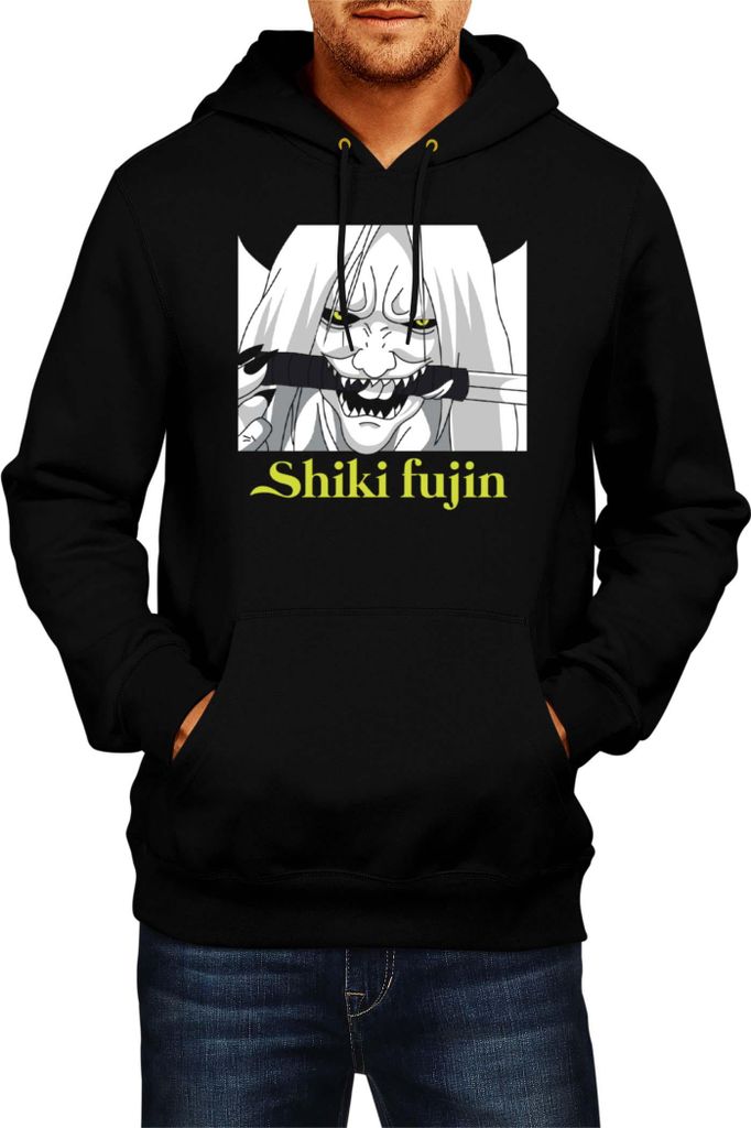 Herren Kapuzenpullover Japan Manga Anime Comics Animation Naruto Shiki, Man L / Schwarz
