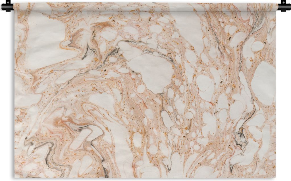 MuchoWow Wandteppich Wandbehang Marmor - Rot - Glocken 150x100 cm Tapisserie Dekoration Wandtuch - Waschbar - Tapisserien - Wand-Decke