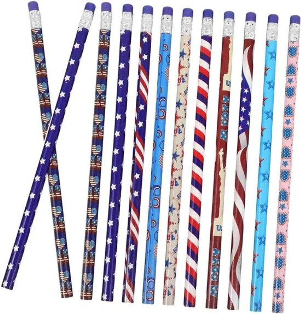 Crayons graphite USA avec gomme intégrée lot de 12 pour le dessin