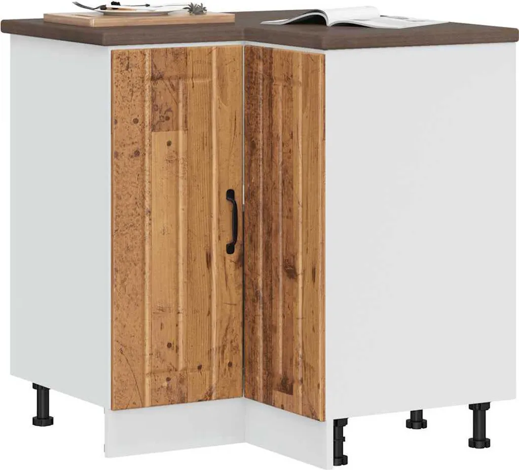 Base Cucina Angolare Lucca in Legno di Recupero | Mobile Angolo Octo9054260