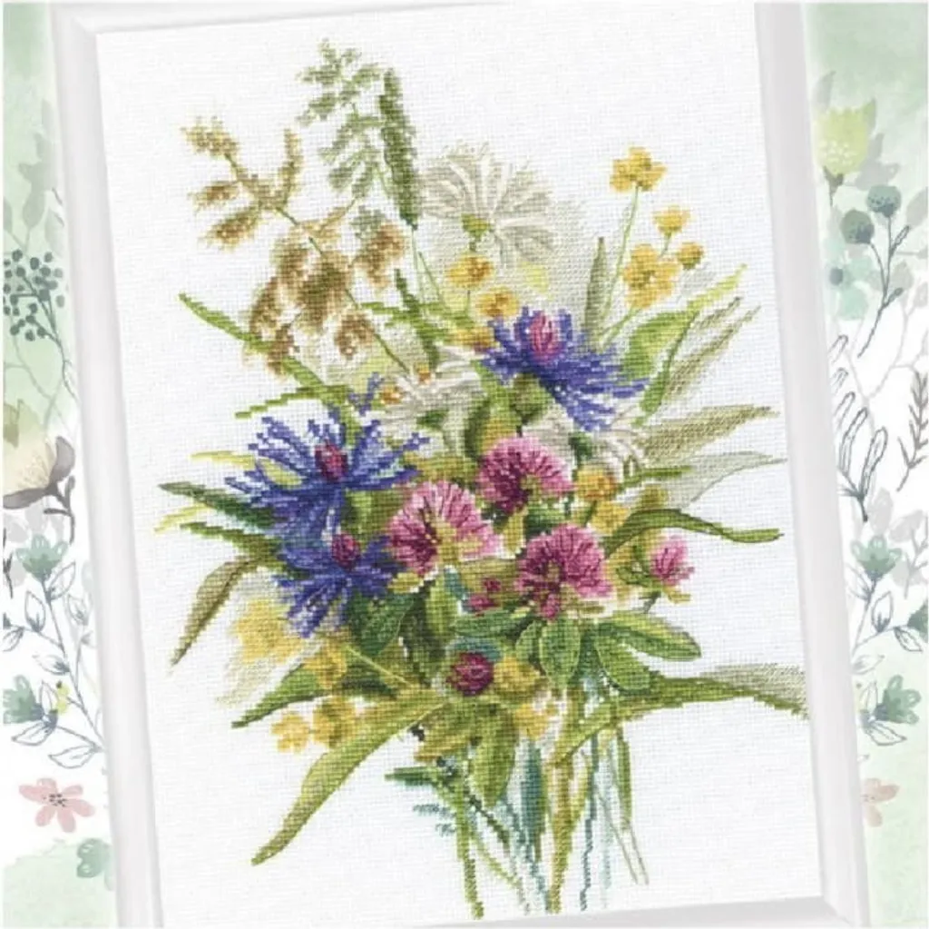 RTO M883 Summer Herbs Cross Stitch Kit - Zweigart Aida 16 & DMC